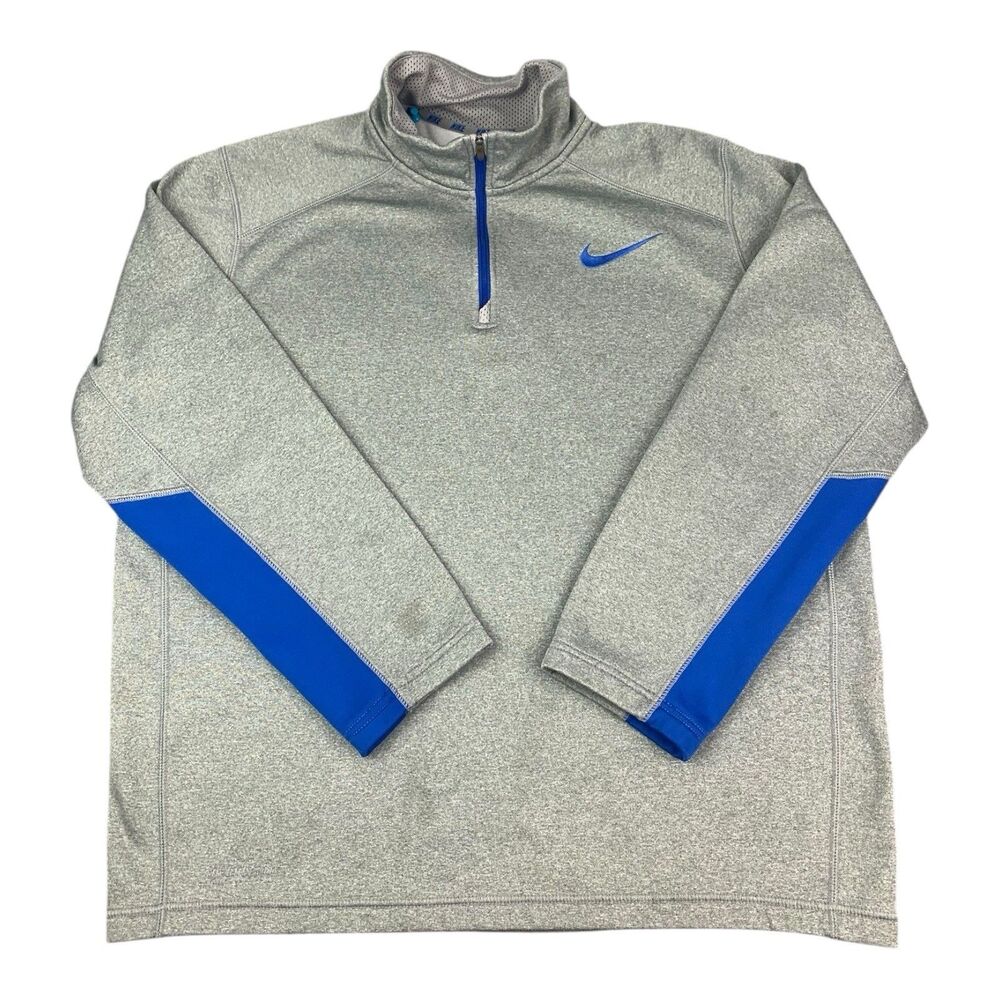Nike 1/4 Zip Top Therma-Fit, Long Sleeve, Gray, Golf, Training, Men's Size Large